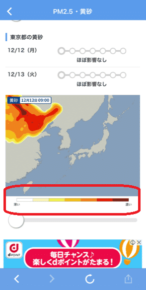 Yahoo天気,PM・黄砂3